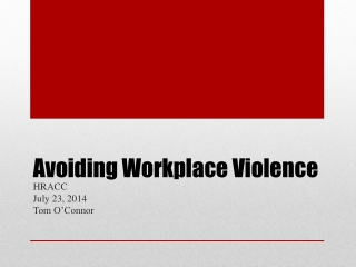 Avoiding Workplace Violence