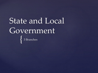 State and Local Government