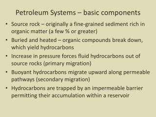 Petroleum Systems – basic components