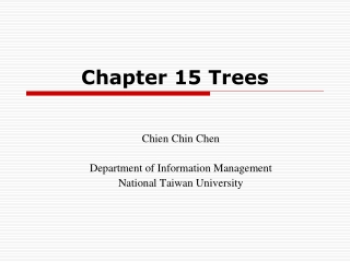 Chapter 15 Trees