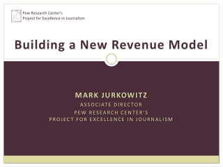 Building a New Revenue Model