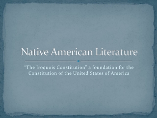 Native American Literature