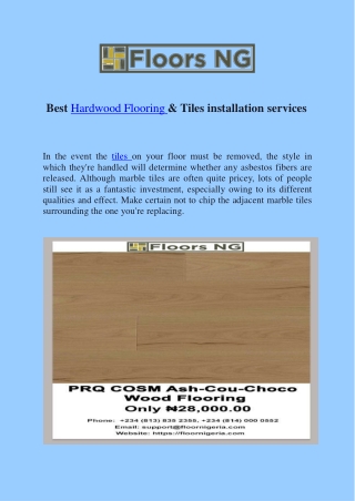 Best Floor Finish Services in Nigeria-Floor Nigeria