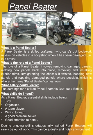 What is a Panel Beater ?