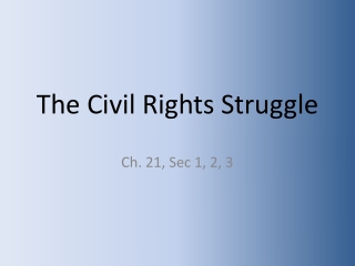 The Civil Rights Struggle