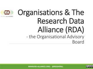 Organisations &amp; The Research Data Alliance (RDA) - the Organisational Advisory Board