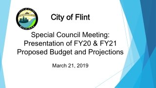 City of Flint Special Council Meeting:
