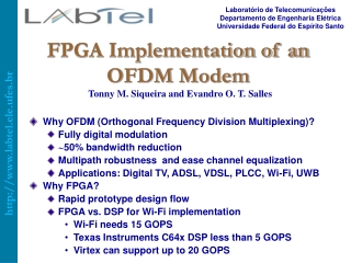 FPGA Implementation of an OFDM Modem