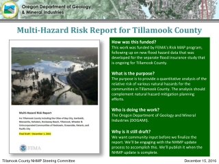 Multi-Hazard Risk Report for Tillamook County