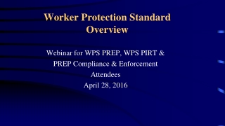 Worker Protection Standard Overview