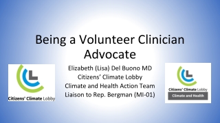 Being a Volunteer Clinician Advocate