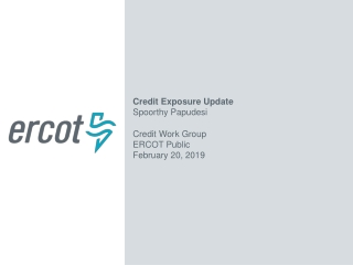 Credit Exposure Update Spoorthy Papudesi