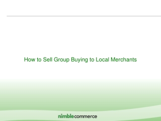 How to Sell Group Buying to Local Merchants