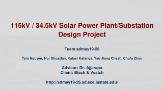 115kV / 34.5kV Solar Power Plant/Substation Design Project