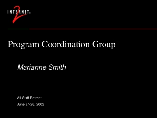 Program Coordination Group