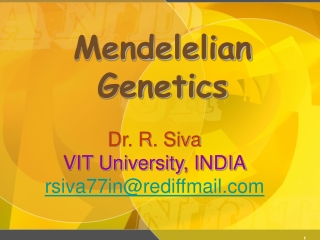 Mendelelian Genetics