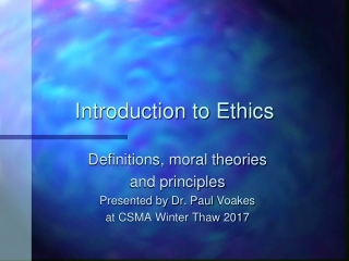 Introduction to Ethics