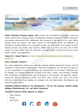 Cholestasis Treatment Market Growth with Major Players Analysis