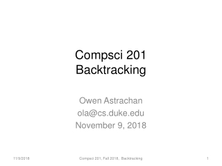 Compsci 201 Backtracking