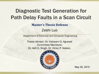 Diagnostic Test Generation for Path Delay Faults in a Scan Circuit