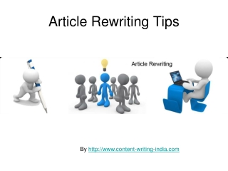 Article Rewriting Tips