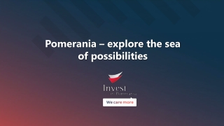Pomerania – explore the sea of possibilities