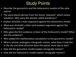 Study Points