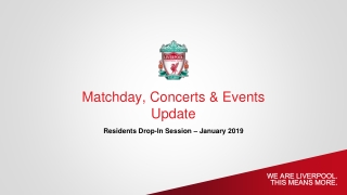 Matchday, Concerts &amp; Events Update