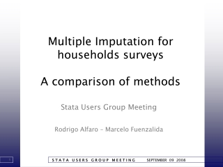 Multiple Imputation for households surveys A comparison of methods