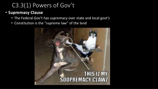 C3.3(1) Powers of Gov’t