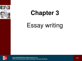 Chapter 3 Essay writing