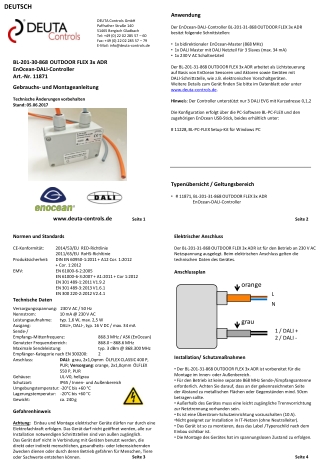 DEUTA Controls GmbH Paffrather Straße 140 51465 Bergisch Gladbach