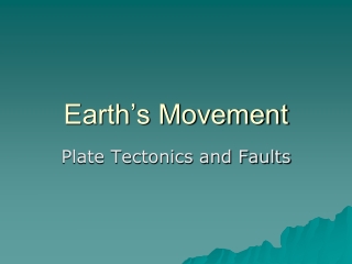 Earth’s Movement