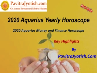 2020 Aquarius Money and Finance Horoscope