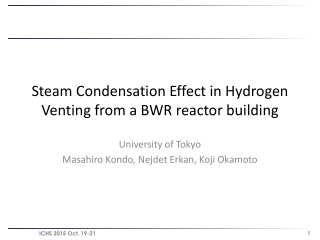 Steam Condensation Effect in Hydrogen Venting from a BWR reactor building