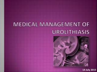 Medical management of urolithiasis