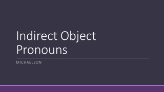 Indirect Object Pronouns