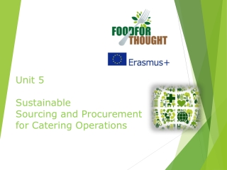 Unit 5 Sustainable Sourcing and Procurement for Catering Operations