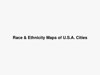Race &amp; Ethnicity Maps of U.S.A. Cities
