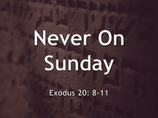 Never On Sunday