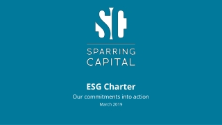 ESG Charter Our commitments into action March 2019