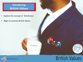Explore the concept of ‘Britishness’ Begin to examine British Values