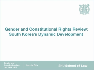 Gender and Constitutional Rights Review: South Korea’s Dynamic Development