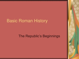 Basic Roman History