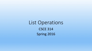 List Operations