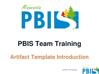 PBIS Team Training Artifact Template Introduction