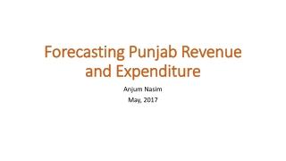Forecasting Punjab Revenue and Expenditure