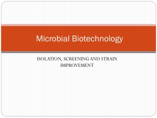 Microbial Biotechnology