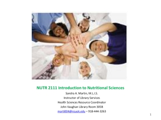 NUTR 2111 Introduction to Nutritional Sciences