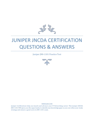 Juniper JNCDA Certification Questions & Answers
